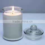 Haonai candle holder glass with glass lid candle holder glass cup with glass lid