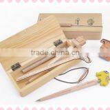 Trade Assurance Natural Fashion Gift Use British Style Wood Box for Pen With Hinge thumbnail-3