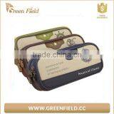 2017 Good Quality Fabric Pencil Bag Double Layer Canvas Pancil Case thumbnail-2