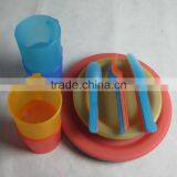 24sets PP Colorful Plastic Picnic Set/portable Plastic Tableware Set/dinnerware Set thumbnail-4