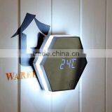 Multifunction Mirroring Alarm Clock With Led Digital Thermometer Cosmetic Mirror Night-lighting Alarm Clock thumbnail-4