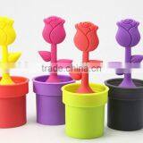 full silicone tea infuser /rose shape flowerpot