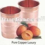 pure copper shiny embossed hamerred water glass