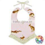 Wholesale Flower Print Organic Baby Bibs One Size Fits Tassel Baby Bandana Drool Bibs thumbnail-6