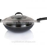 34cm Non-stick Iron Wok, Multi-function Iron Pan With Iron Lid thumbnail-1