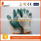 DDSAFETY 2017 10 Gauge Cotton Gloves Working Gloves Coating Green Latex Smooth Finished thumbnail-1