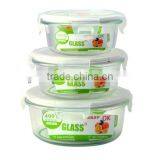 3pcs Glass Food Container, Glassware