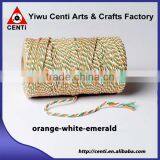 Hot Sale Orange White and Emerald Tri Coloured Original Cotton Bakers Twine thumbnail-1