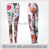 2017Hot Style Customized Sublimated Printing High Waisted Yoga Leggings thumbnail-5