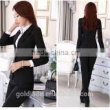 2016 Ladies Two Pieces Long Sleeve Blazer and Skirt Set Women Office Business Suit thumbnail-2