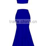 Pictures of Long Skirts and Tops for Women's Two Piece Off Shoulder Crop Top Maxi Mermaid Skirts Dress Set thumbnail-3