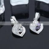 New Fashion 925 Sterling Silver AAA Clear CZ Evil Eye Necklace Pendants thumbnail-2