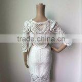 Clubwear Lace White 2015 New Arrival Half Sleeve 2 Pieces Set HL Bandage Bodycon Girl Evening Party Dress thumbnail-6