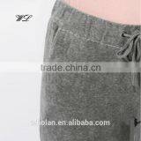 Woman's Velvet Fabric Track Pants Casual Wear Loose Sweat Jogger Pants thumbnail-5