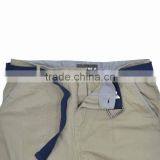 Mens Tan Khaki Waistband Belt Cargo Shorts thumbnail-5