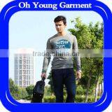 2016 COTTON LONG SLEEVE ROUND NECK T-SHIRT UNIQUE STYLE PRINTING T-SHIRT COOL GREY FULL SIZE PRINTING T-SHIRT CHINESE MAKER thumbnail-1