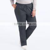 Plus Size Elastic Drawstring Waistband Medical Scrub Uniform Work Pants thumbnail-3
