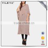 New Arrival Oversized Women Pullover Hoodie With Crochet Detail thumbnail-5