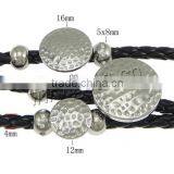 Bracelet Men Leather PU Bracelet With Stainless Steel Leather Bracelet Wholesale thumbnail-3