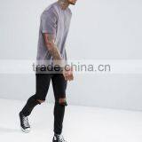 Men's Longline T-Shirt In Heavy Velvet thumbnail-1