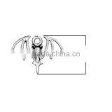 Zinc Based Alloy Halloween Charms Bat Animal Antique Silver 21mm x 15mm thumbnail-2