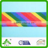 Gorgeous Rainbow Print With Plush Back Side Fold Over Elastic 1 Inch thumbnail-1