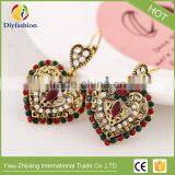 Retro Bohemian Dirr Heart-shaped Resin Gold Plated Ear Clip thumbnail-4