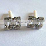 HipHop Brass Stud Earrings JE5987-1 thumbnail-1