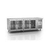 Glass Cover Stainless Steel Saladette Counter Fridge / Salad Display Fridge