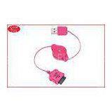 Red USB to AU Two Way Retractable Cable For Japan 3G Mobile Phone thumbnail-1
