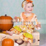 Adorable Printed Ruffle Custom Boutique Kids Rompers thumbnail-1