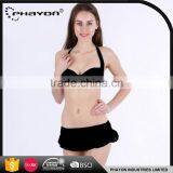 < OEM> Beach Bikini Photos Mini Bikini Black Newest Halter Bikini thumbnail-3
