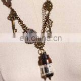 Steampunk Necklace With Gear-cogwheel and Light Capsule Pendant thumbnail-2