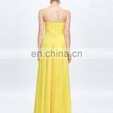 Grace Karin Strapless Sweetheart Long Chiffon Cheap Yellow Prom Dress Patterns CL6002 thumbnail-4