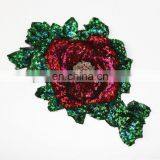 Hot Sale Fahsion 3D Rose Sequin Patch With Glue thumbnail-4