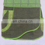 Bohemian Side Pockets Frog Green Mini Gypsy Wrap Around Skirt HHCS 114 A