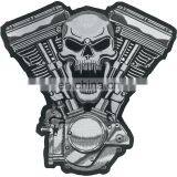 Custom Large Motorcycle Iron on Skull Patches for Jackets