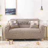 China Manufacturer Latest Design Seersucker Couch Protector Spandex Elastic Stretch Universal Sofa Cover For Home Decor thumbnail-3