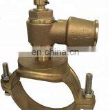 Bronze Ferrule with saddle clamp for pe pipe