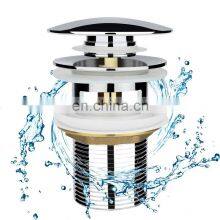 Chrome Basin Sink Waste Click Clack Sprung Plug Slotted Modern Pop Up With Overflow