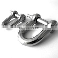 Stainless steel European type Dee shackle for marine and industrial rigging aplications