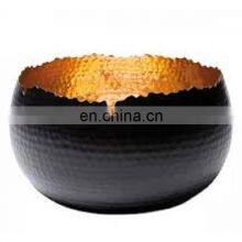 Black & Inside Copper Tea Light Bowl thumbnail-1