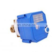 3 Way Motorized Ball Valve DN20 DC12 V Electric Valve thumbnail-1