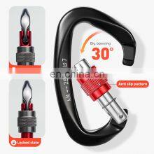 JRSGS Carabiner Clips Aluminium Snap Hook 25KN Ultra-Light Locking Climbing Carabiner Customized the LOGO S7104B thumbnail-3