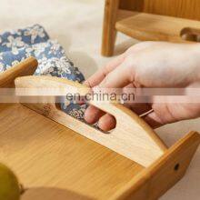 Kitchen & Tabletop Amazon Top Seller Nordic Wooden Bamboo China Food Storage Tea Catering Buffet Serving Tray Table Set thumbnail-4