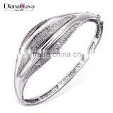 Brass Bracelet Luxury Wedding Gift Romantic Women Marriage Bangle Jewelry Gold thumbnail-1