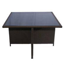 Modern PE Rattan Garden Dining Set Comfortable Portable Outdoor Dining Set Villa Used Rattan Dining Set thumbnail-2