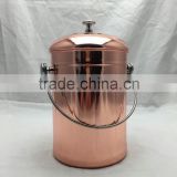 1 gallon copper plated Kitchen Stainless Steel Compost Bin, warm compost pail with lid including two charcoal filter                        
                                                Quality Choice