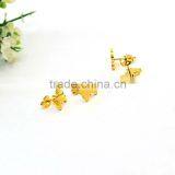 Ladies Earrings Designs Pictures Little Butterfly Gold Jewelry Earrings Stud thumbnail-3