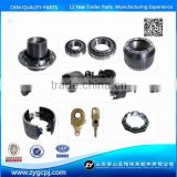 Semi trailer truck trailer axle spare parts from china Brake drum Bearing Axle tube